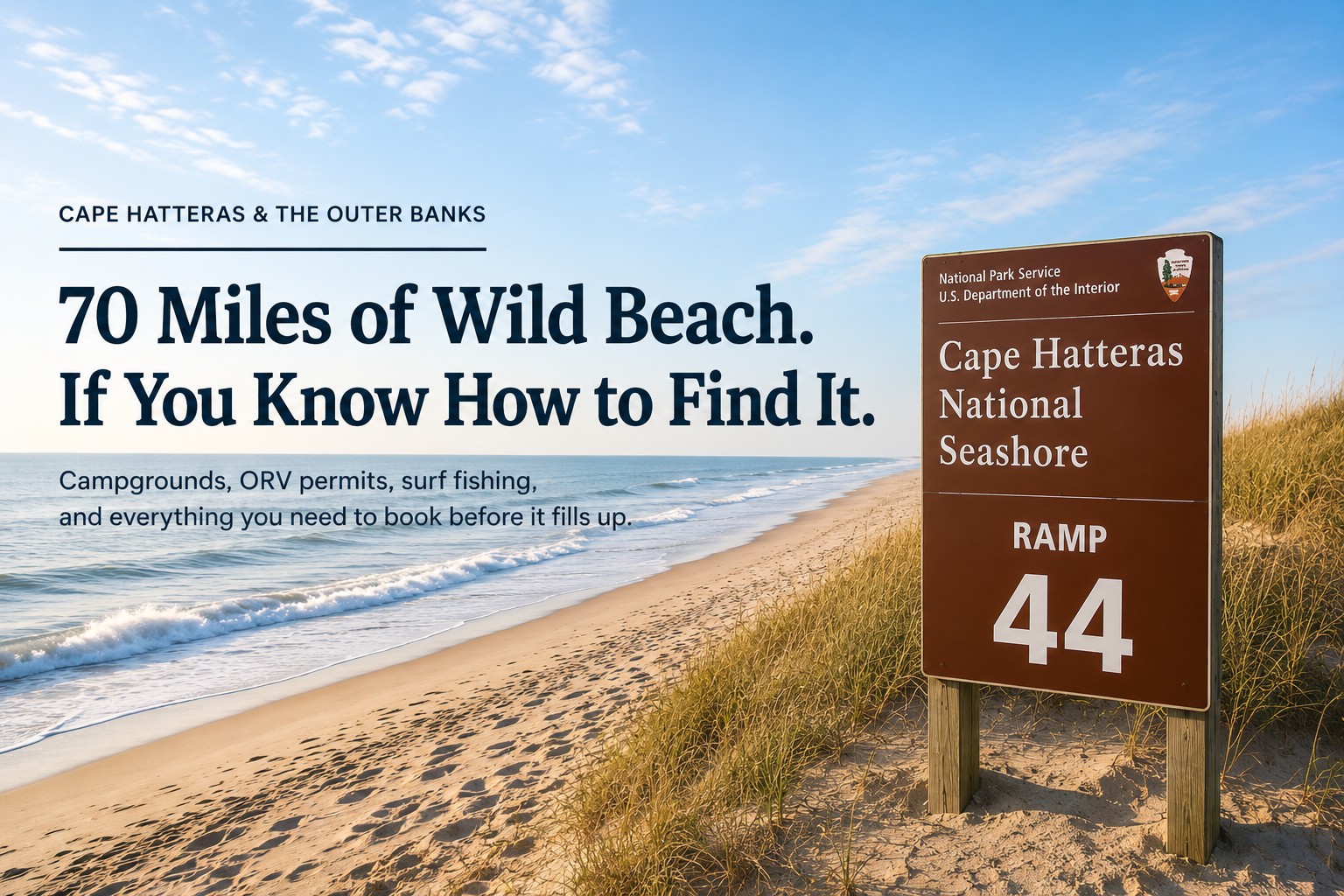 Cape Hatteras camping at Cape Hatteras National Seashore Ramp 44 Outer Banks