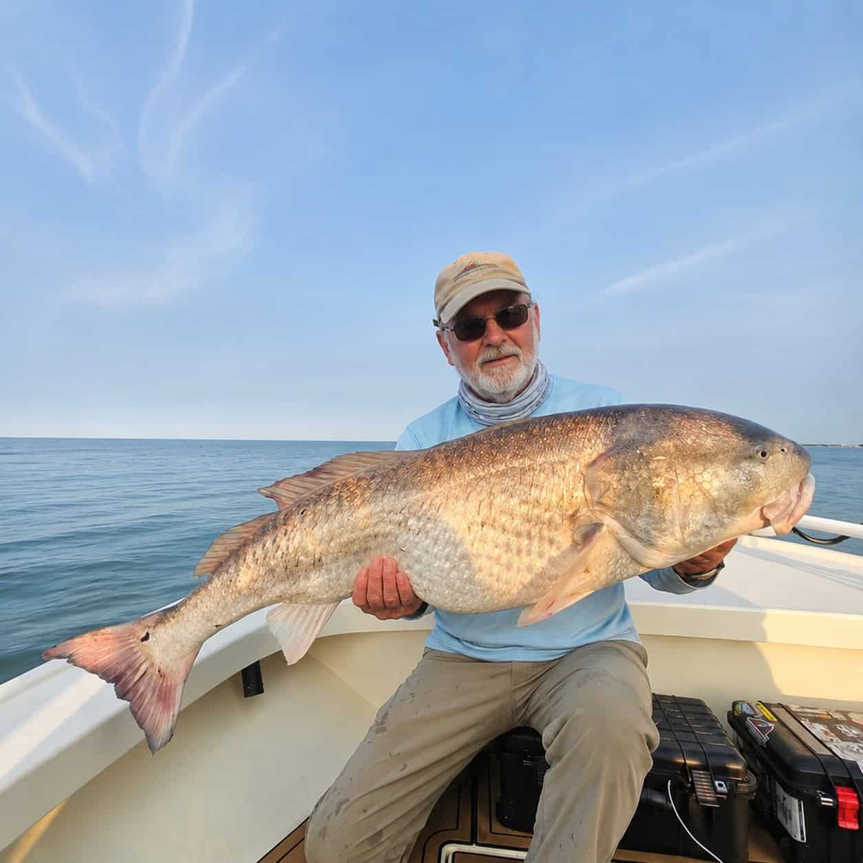 Large red drum caught on the Outer Banks